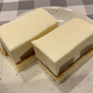 白桃入り☆簡単レアチーズケーキ♪